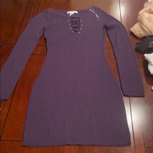 Plum sweater dress
